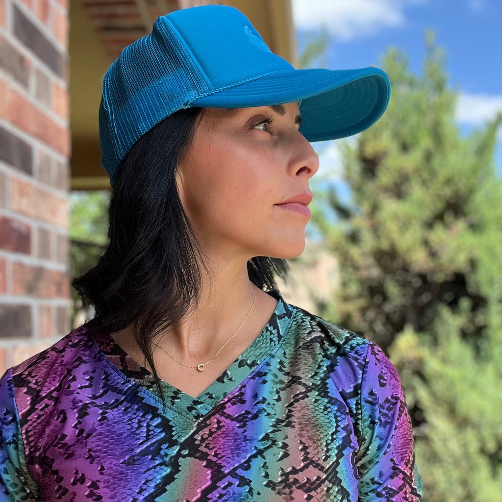 Turquoise Trucker Hat