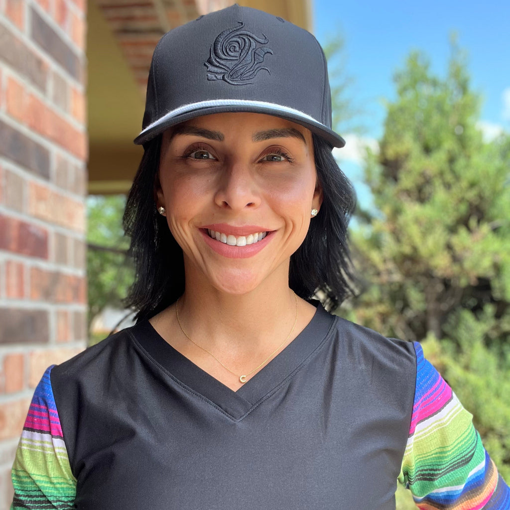 Black Athletic Rope Cap