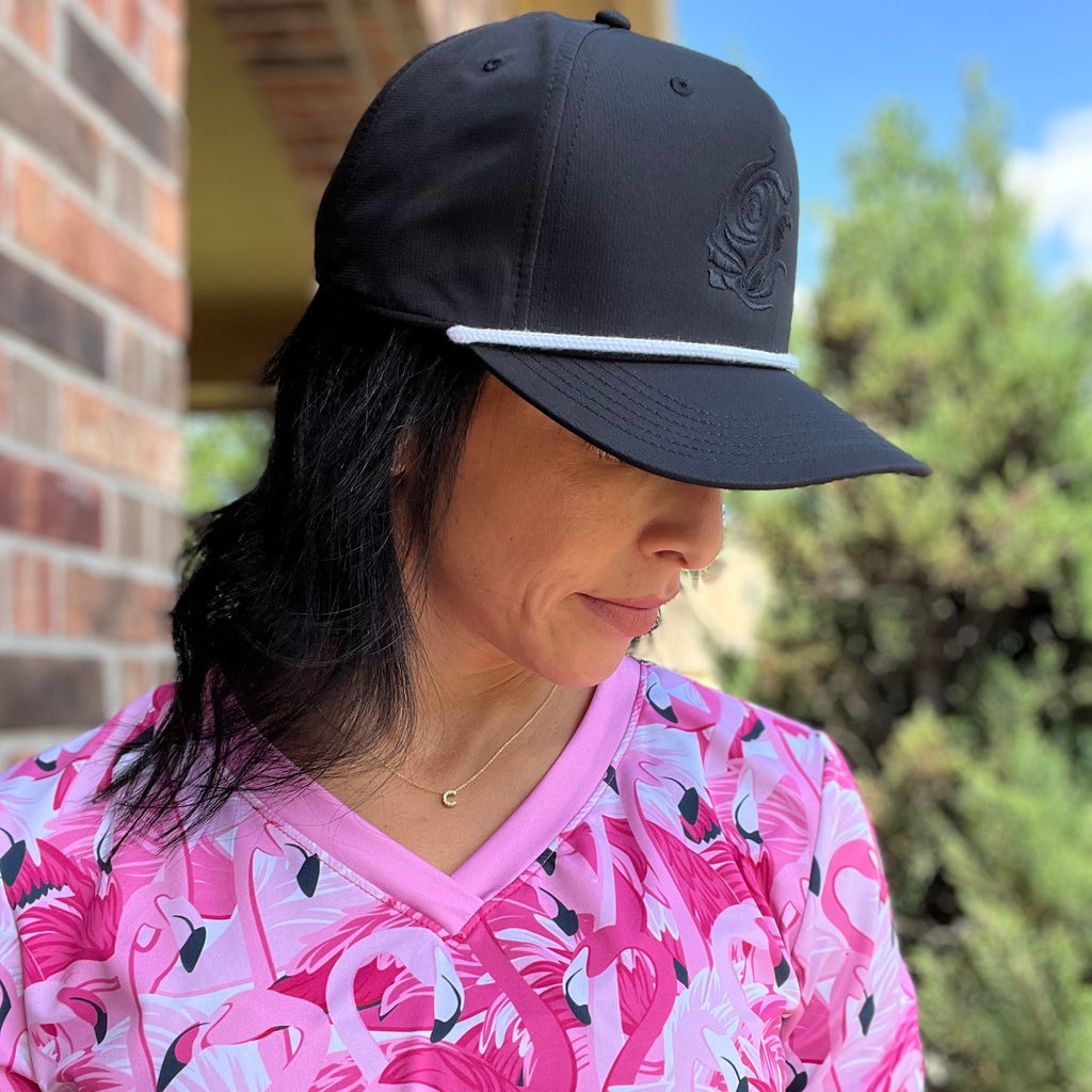 Black Athletic Rope Cap