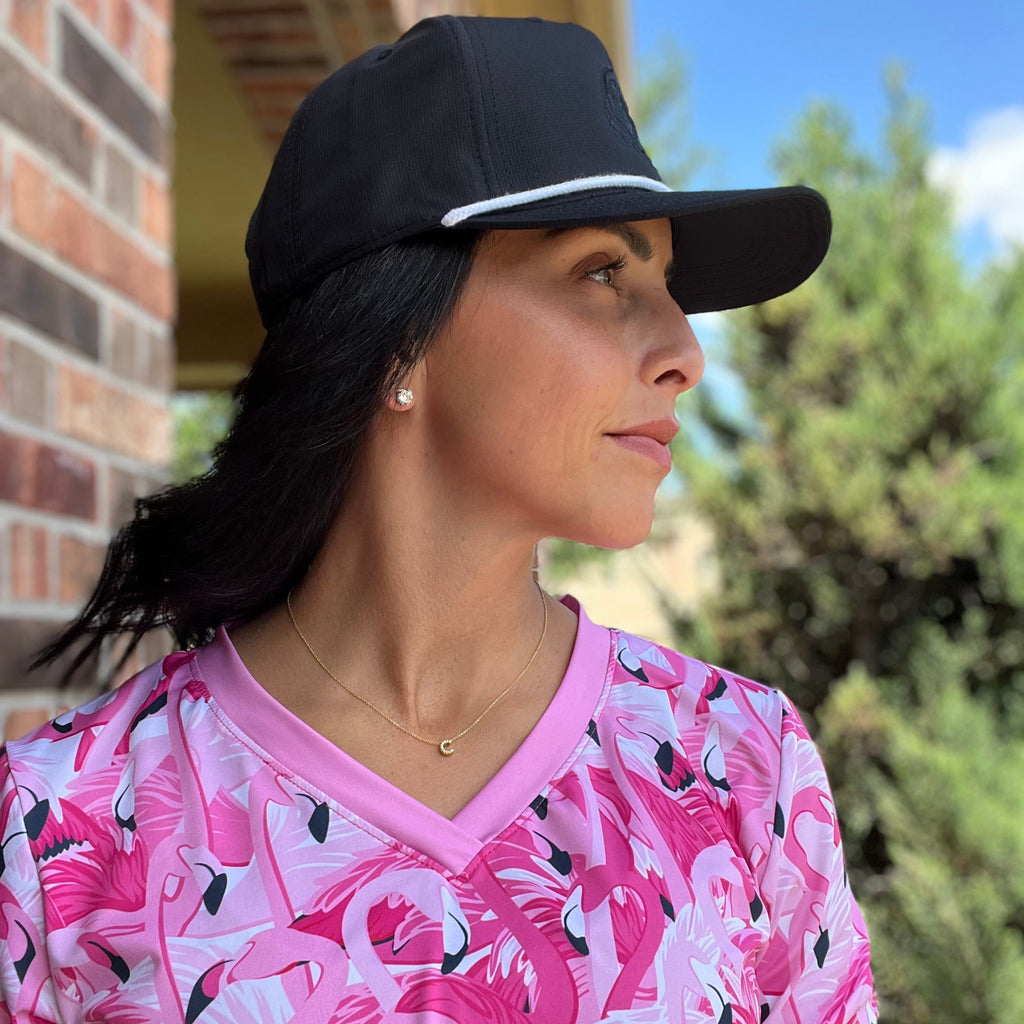 Black Athletic Rope Cap