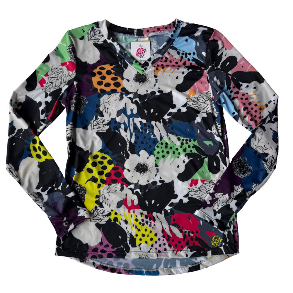 Pretty In Poppy UPF50+ V-Neck