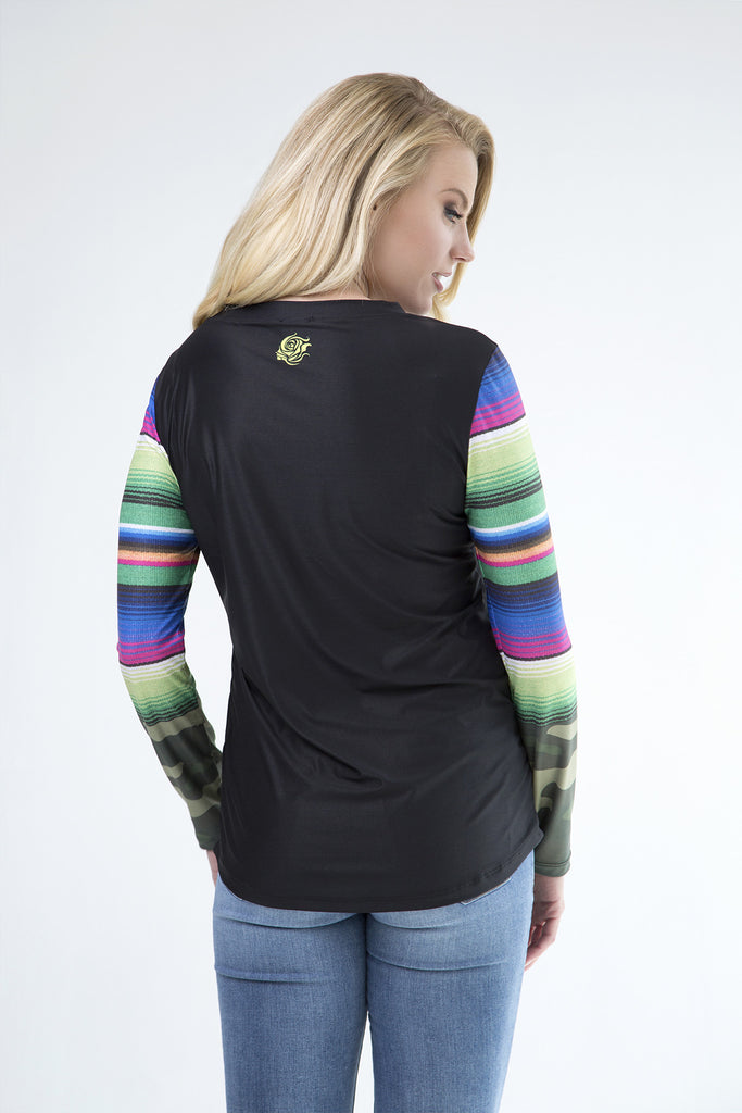 Serape Camo UPF50+ V-Neck