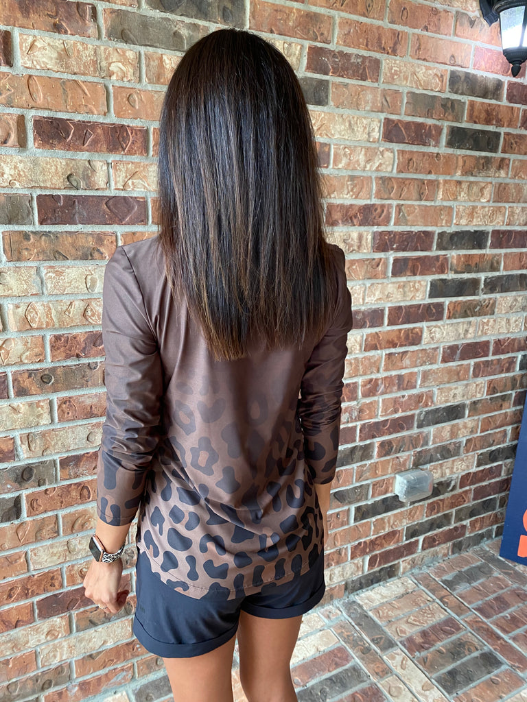 Leopard UPF50+ V-Neck