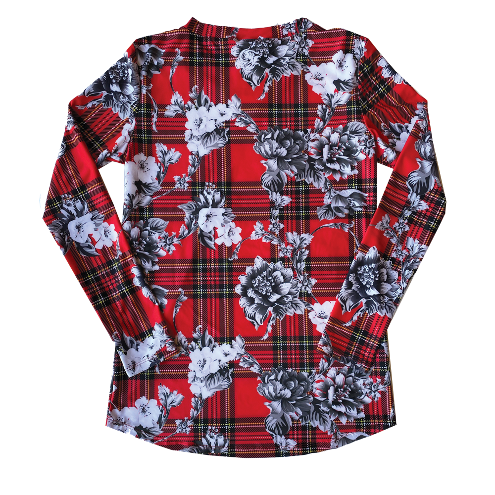 Buffalo Plaid UPF50+ V-Neck