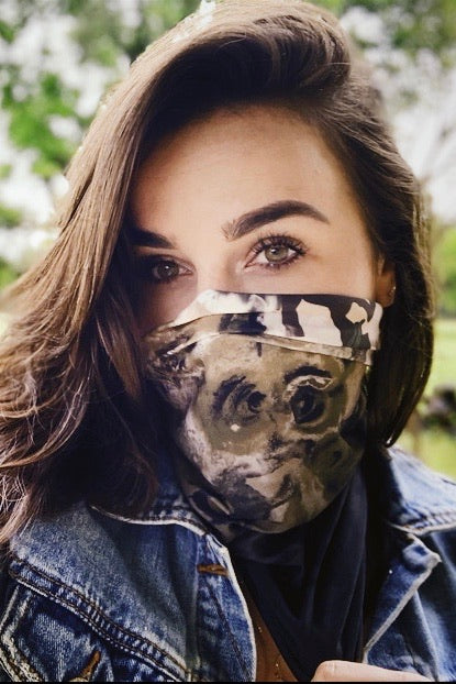 Wild Rose Camo Black Multifunctional UPF50+ Buff