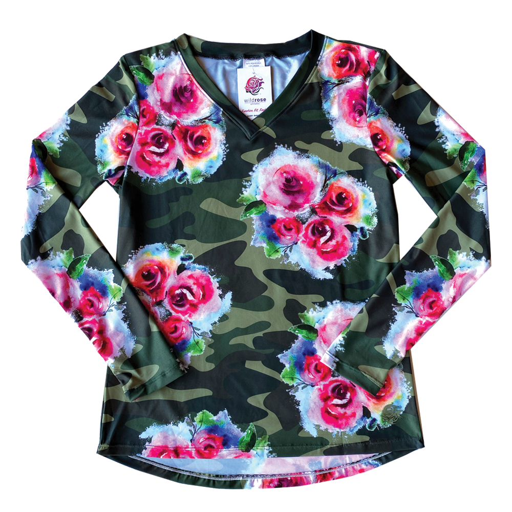 Wild Rose Army UPF50+ V-Neck