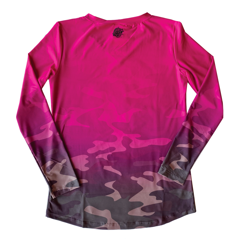 Pink Army Camo UPF50+ V-Neck