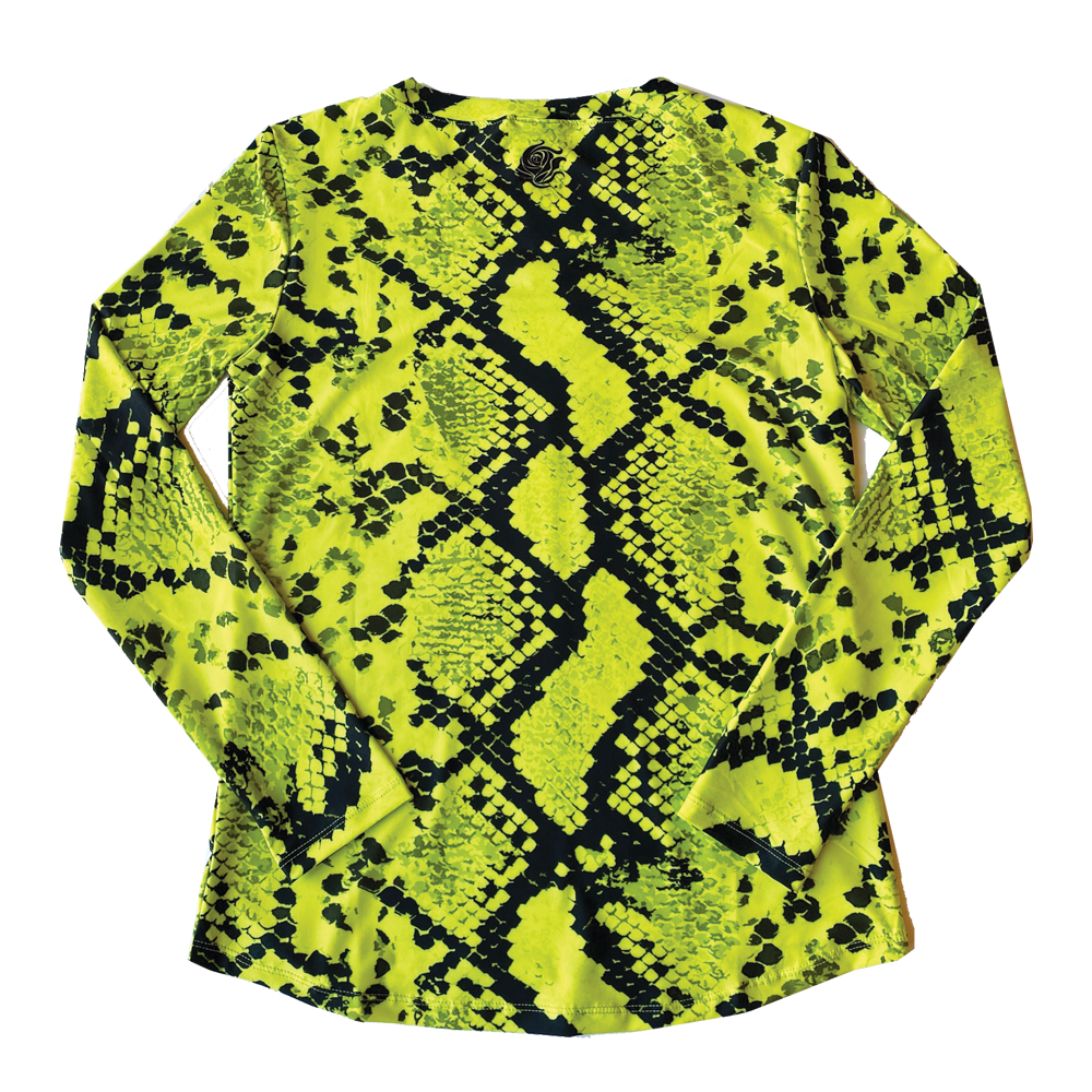 Neon Snakeskin UPF50+ V-Neck