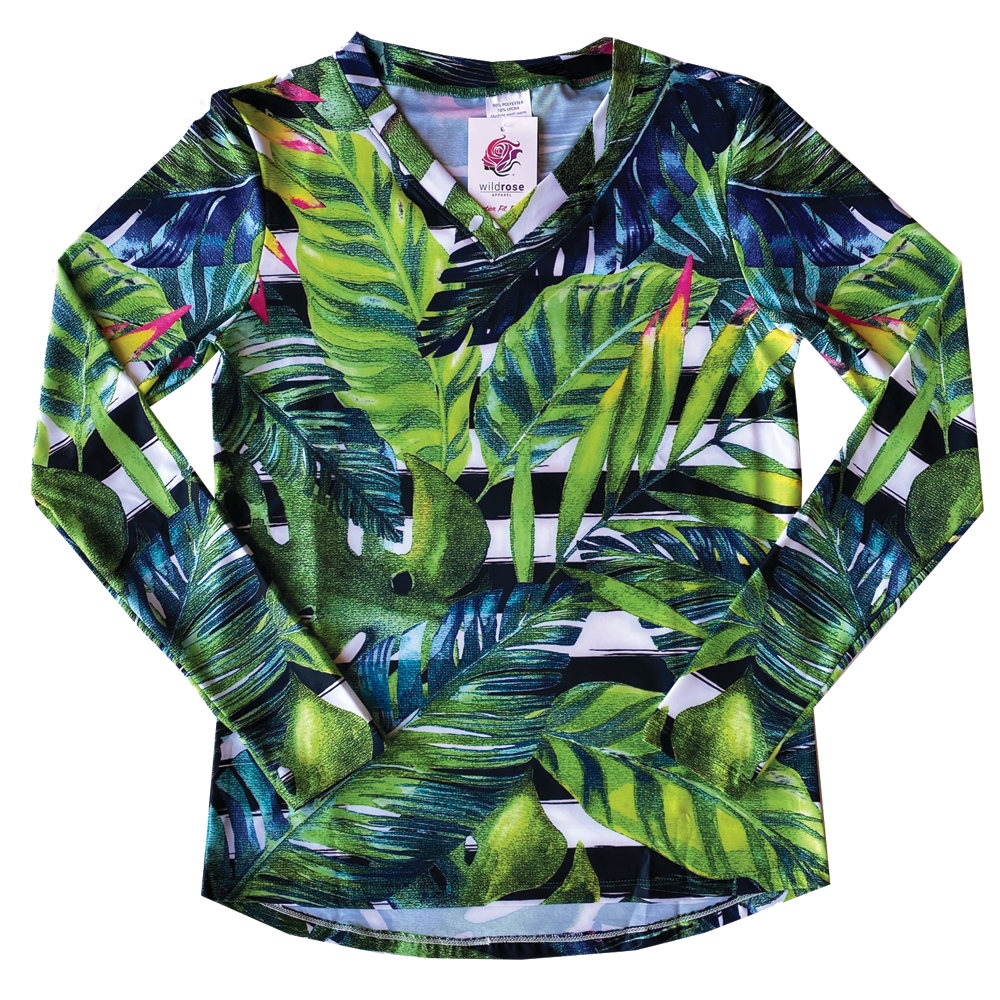 Tropical UPF50+ V-Neck