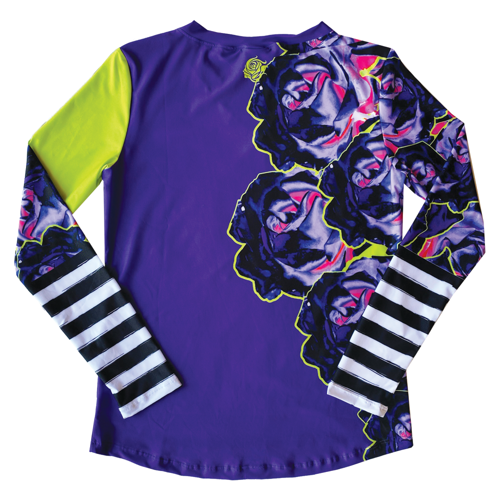 Neon Rose Purple UPF50+ V-Neck