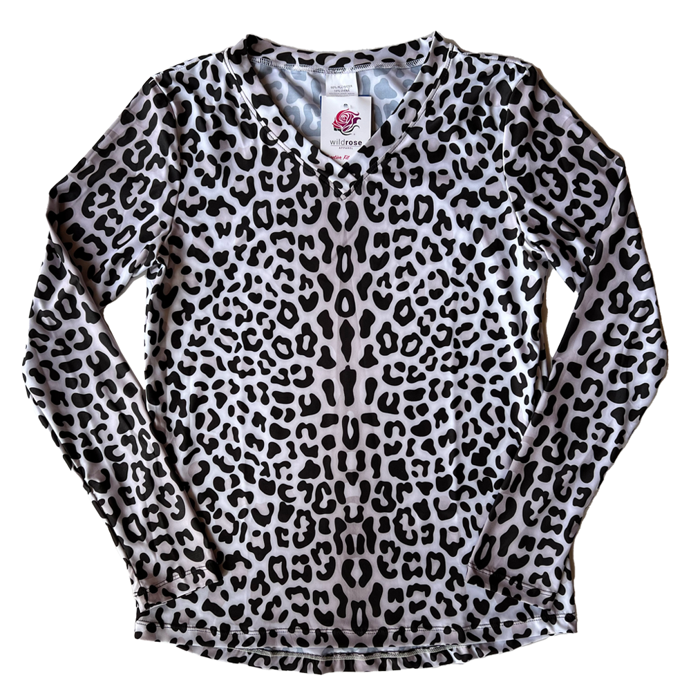 Snow Leopard UPF50+ V-Neck