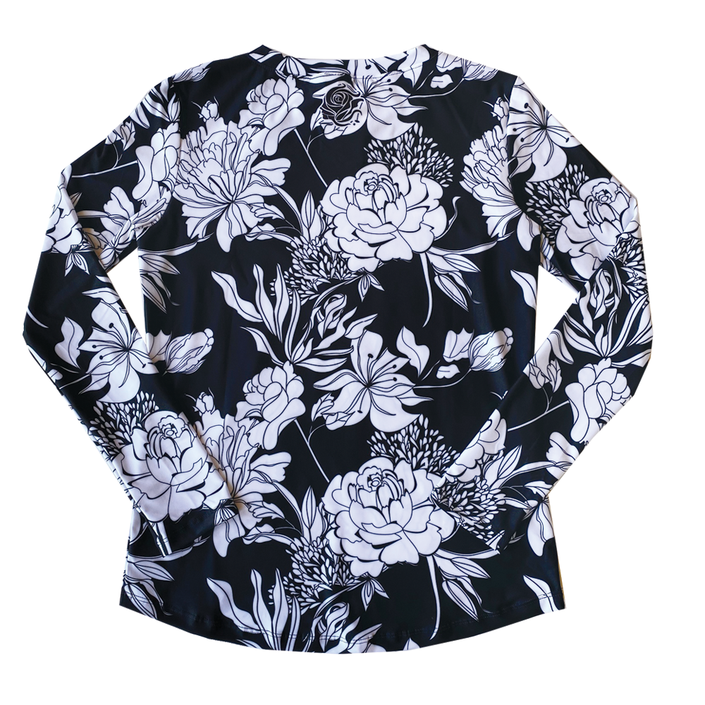 Vintage Rose UPF50+ V-Neck