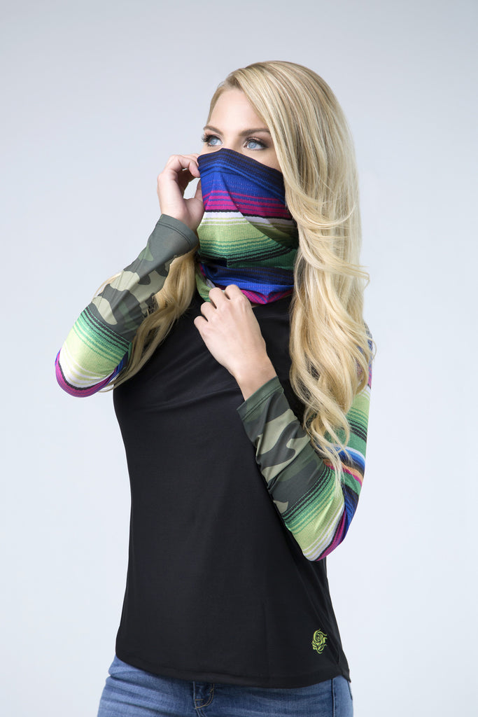 Serape Camo UPF50+ V-Neck