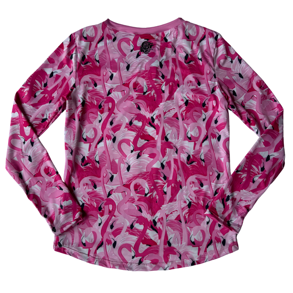 Let’s Flamingle UPF50+ V-Neck