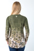 Wild Rose Camo Green UPF50+ V-Neck